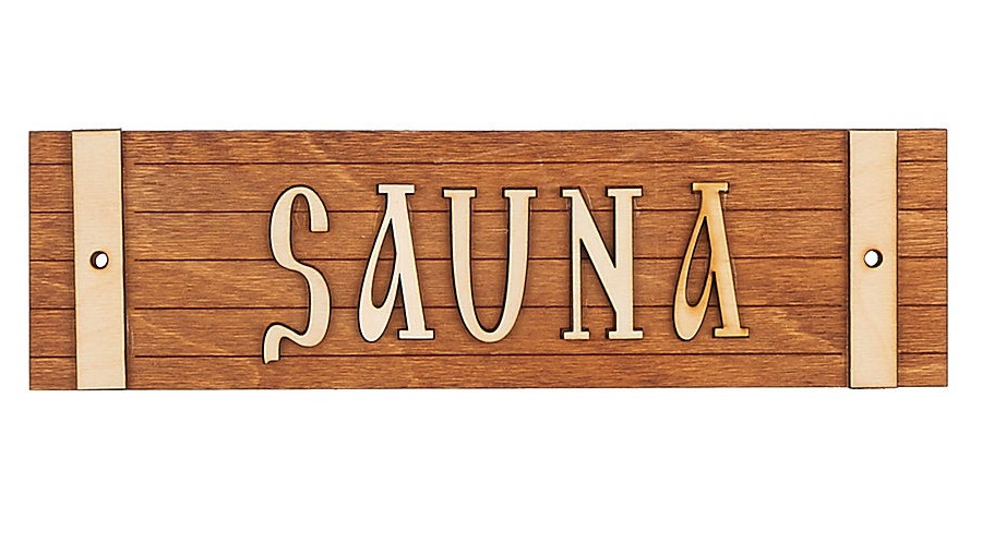 Табличка «Sauna» (Б-02)